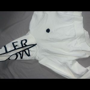 Moncler cropped logo hoodie